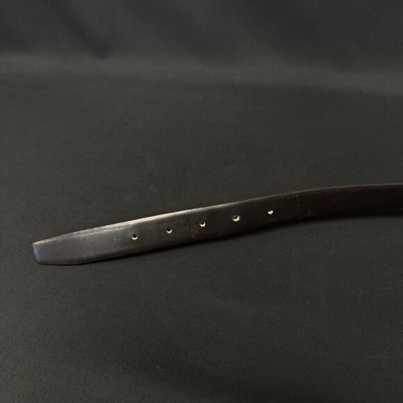 Authentic Christian Dior Black Brown Leather Gold Buckle Belt double sided 37in - Picture 12 of 16